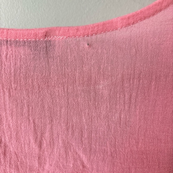 HYFVE pink Womens Long Sleeve Crop front knot 💯 cotton top in M - Picture 11 of 12